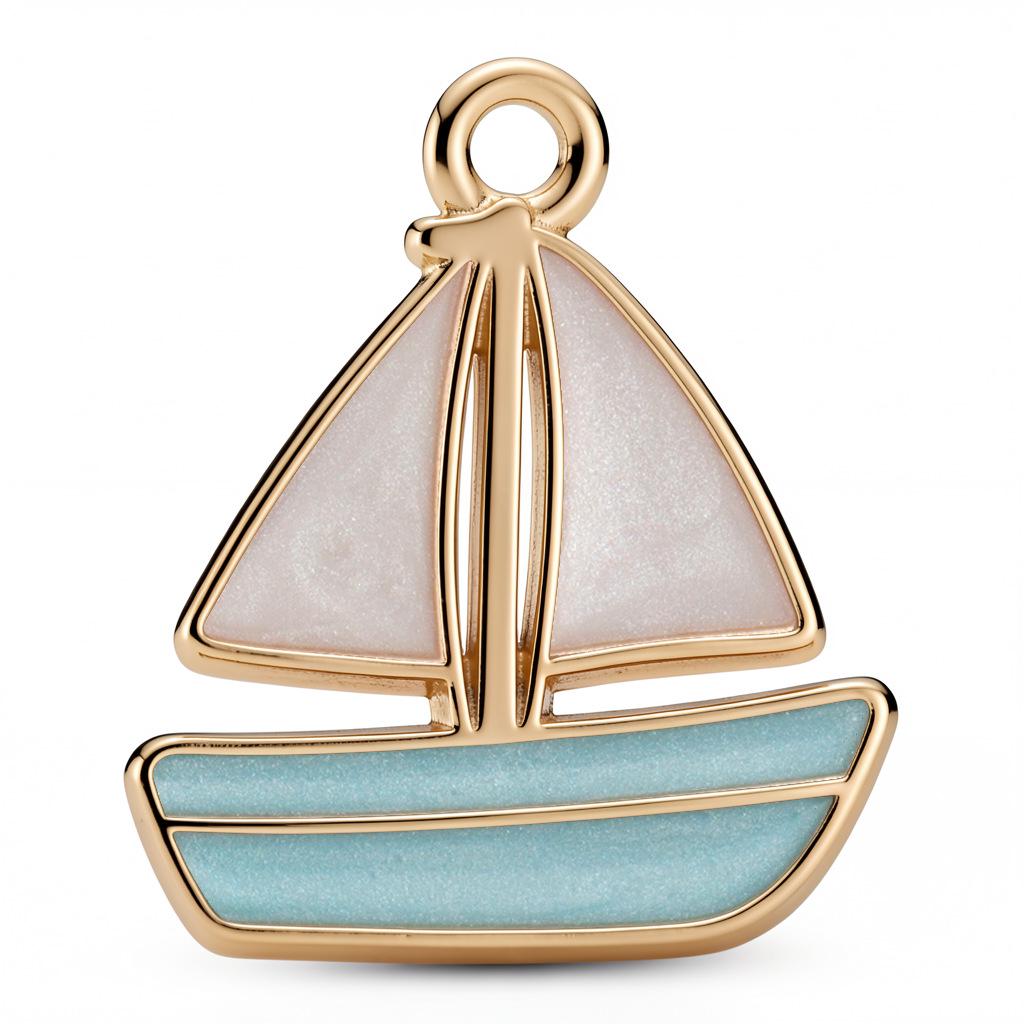 Colorful Alloy Ocean Charm Pendant for DIY Bracelets & Keychains