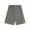 Li Ning Sports Lifestyle Series Solid Color Mid Waist Breathable Versatile Straight Leg Sports Shorts Men shorts Asphalt-Gray AKSV285-1
