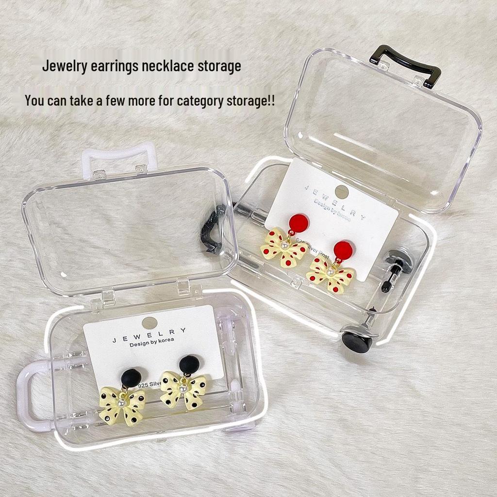 Creative Mini Trolley Case Jewelry and Candy Storage Box Organizer