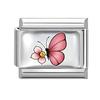 Y2K Dreamy Blue Purple Butterfly Tai Chi Flower Crab Bow Italian Charm Links Fit 9mm Stainless Steel Bracelet DIY Making Jewelry