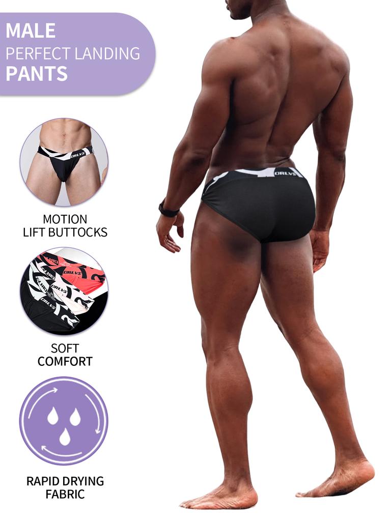 1Pc Sexy men's triangle underwear Modal breathable fitness low waist sports breathable high slit underwear men