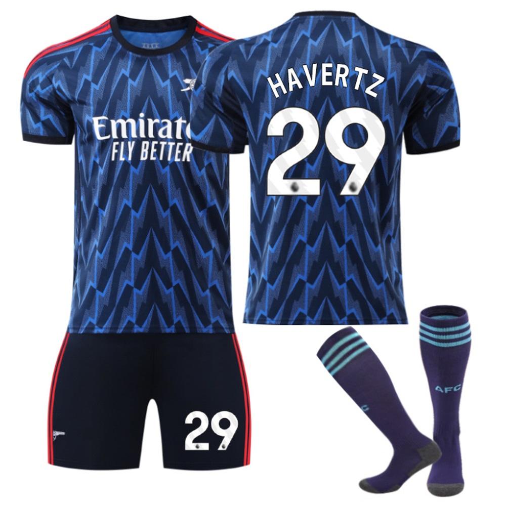 

2025-26 Arsenal Away #29 HAVERTZ Sport Training Jersey Set with Socks Teens Kids Adults Football Kits 16