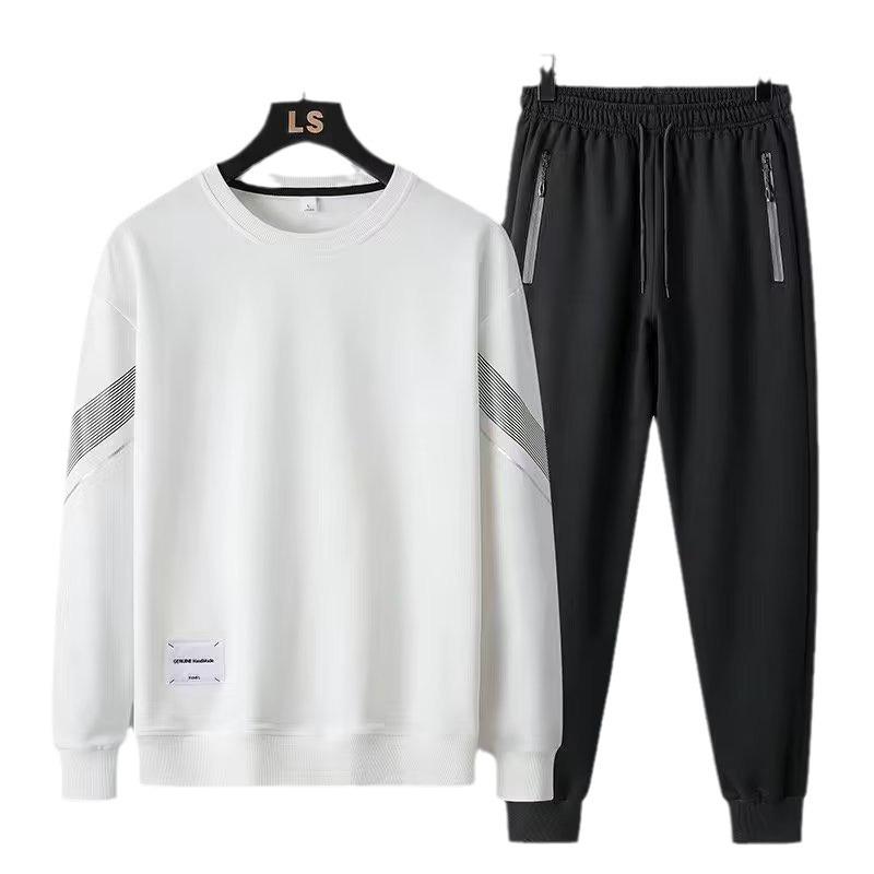 Men's Spring-Autumn Casual Sweatpants & Crew Neck Sweatshirt Set