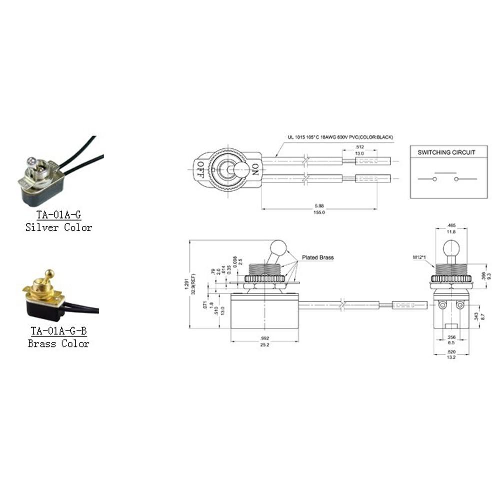 Toggle Switch Prewired Standard Rocker Switch Series