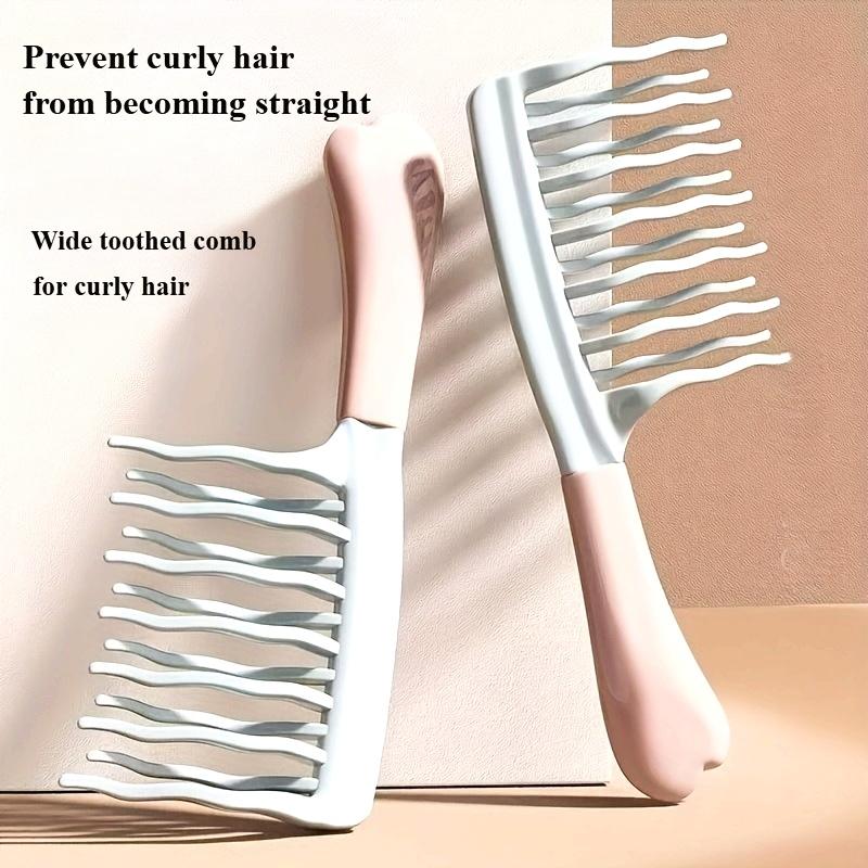 1pc Dual Wide-Tooth Hair Combs, Ideal for Long Curls & Voluminous Styles, Curly Hair Management &Home Massage, Elegant Hair Care