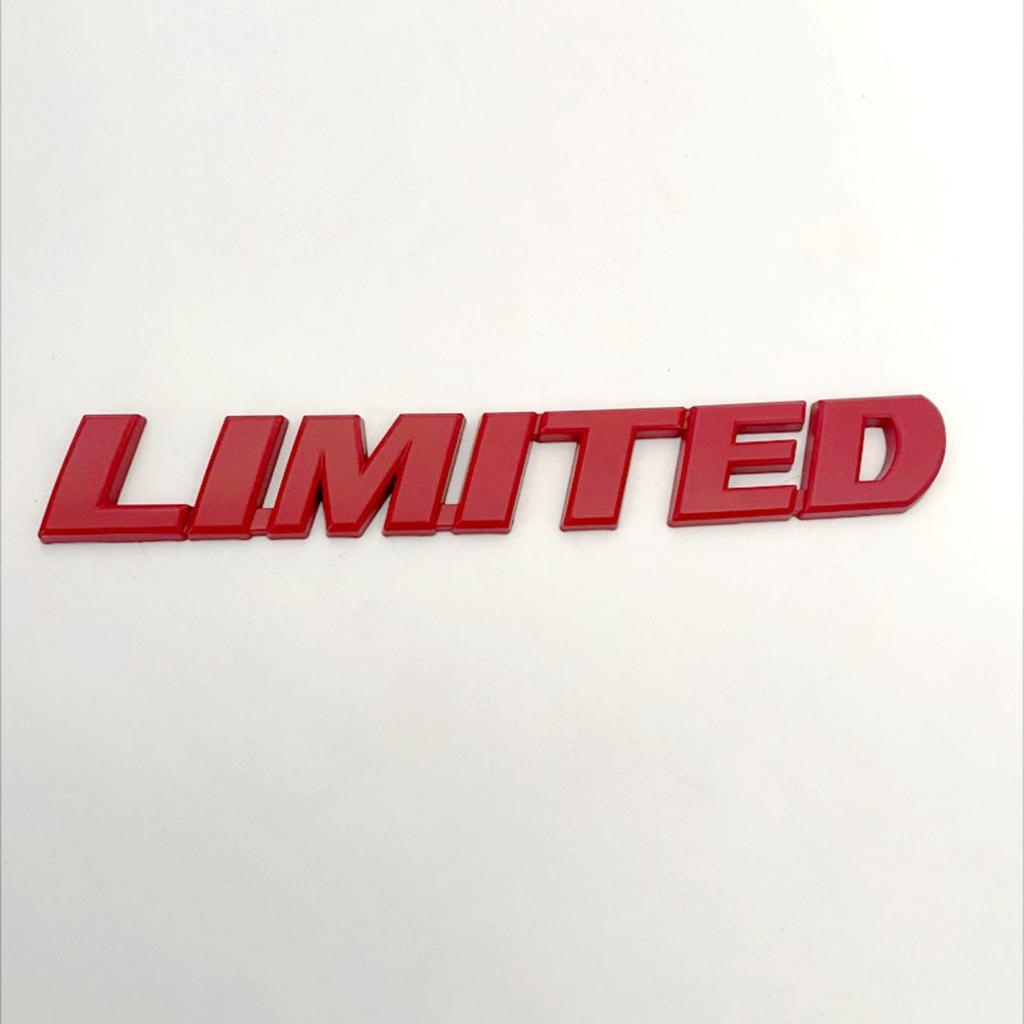 3D Limited Logo Embleem Decal Auto Spatbord Zijkant Achterklep Badge Sticker