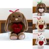 Cute Heart Hugging Cartoon Rabbit Plush Doll Children Toy For Kids Comfort And Decorative Space