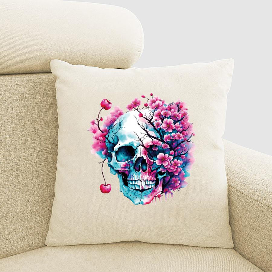 Iron-On Transfers Flower Skulls Thermal Press Vinyl A-Level Washable DIY Hoodies Tops Patch On Clothes Hiphop Skull