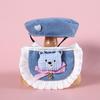 1/2Pcs Cartoon Plaid Cowboy Teddy Bear Rabbit Pet Beret Bib Lace Bow Pet Decoration Set Cats Dogs Pet Clothing Accessories