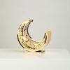 Curved Moon Metal Snacks Platter Dishwasher Safe Surfaces Ornamental Kitchenwares For Candy Appetizers Home Decoration