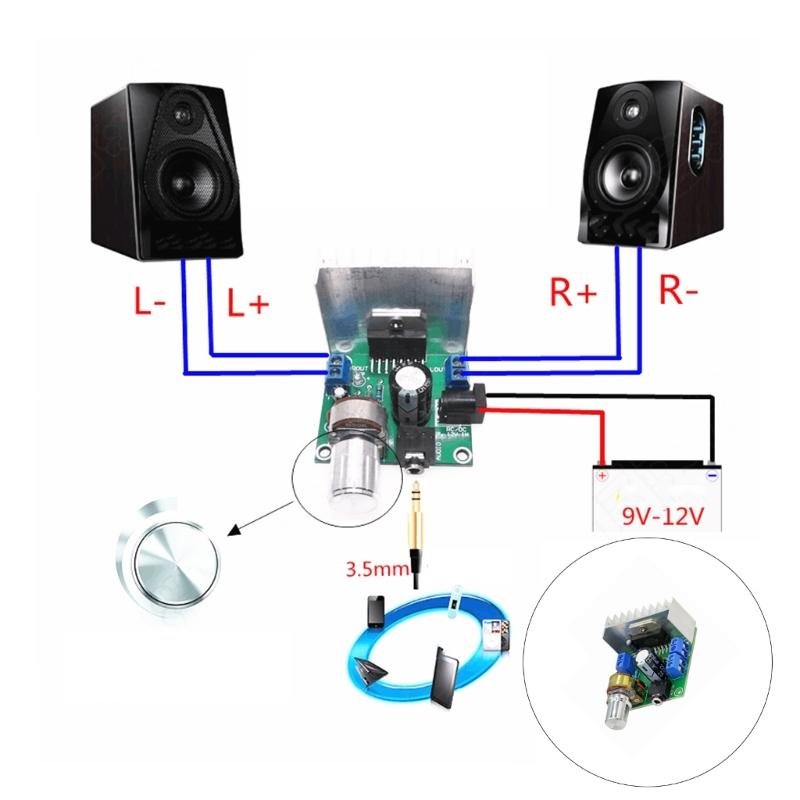 15W+15W Double Channel Digital Power Sound Amplifier Board TDA7297 9-15V Power Amplifier Module for Home Theater