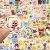 100 Pcs Small Size Cute Anthropomorphic Food Battle Stickers - Cartoon Diy Small Stickers For Journal Water Bottle Story Store