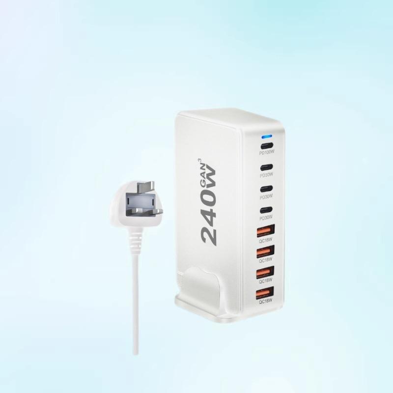 Gallium Nitride 240W Multi-Port USB PD Super Fast Charger for Laptops