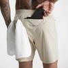 Sports Shorts Solid Color Loose Drawstring Summer Quick Dry Zipper Pockets Shorts for Fitness