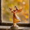 Vintage Americana Angel Girl Sculpture Resin Figurine Home Living Room Office Table Decor Craft Collectible