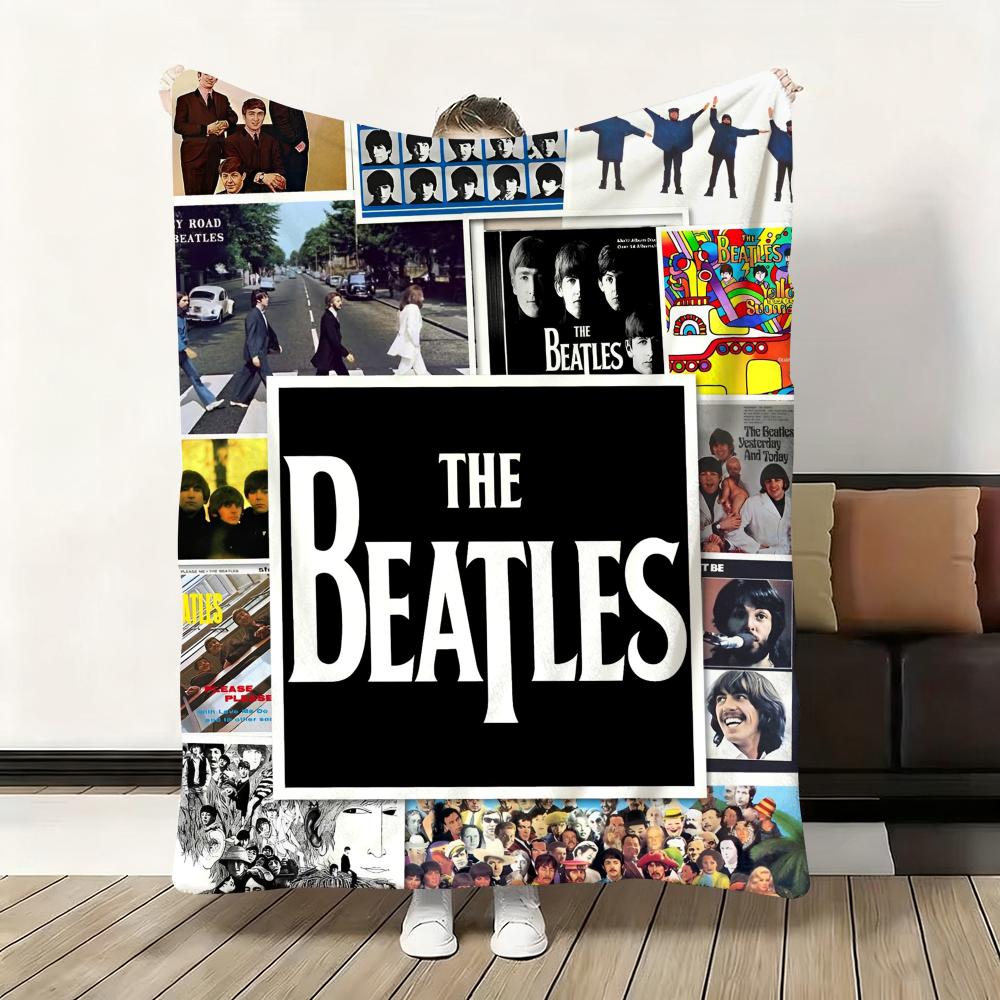 1pc Band The B-Beatles Cool Throw Flannel Fluffy Soft Blanket Warm Skin-Friendly Throw for Sofa Bed Office Nap Winter