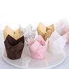 50 stücke Zeitung Stil Cupcake Muffin Liner Backen Öl Beweis Tasse Hochzeit Party Kassetten Tulpe Muffin Cupcake Papier Tasse Wrapper