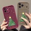 Christmas Tree Pattern Case For iPhone 17 Air 16e 16 15 14 Pro Max 13 17 Pro Max 17 Pro 17 Shockproof Soft TPU Silicone Phone Cover Funda