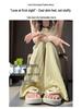 High-Waist Lace Splice Women's Spring/Summer Loose Straight-Leg Pants