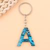 Ciondolo Acrilico con Stampa Oceano Blu con 26 Lettere Inglesi - Ornamento da Appendere alla Moda