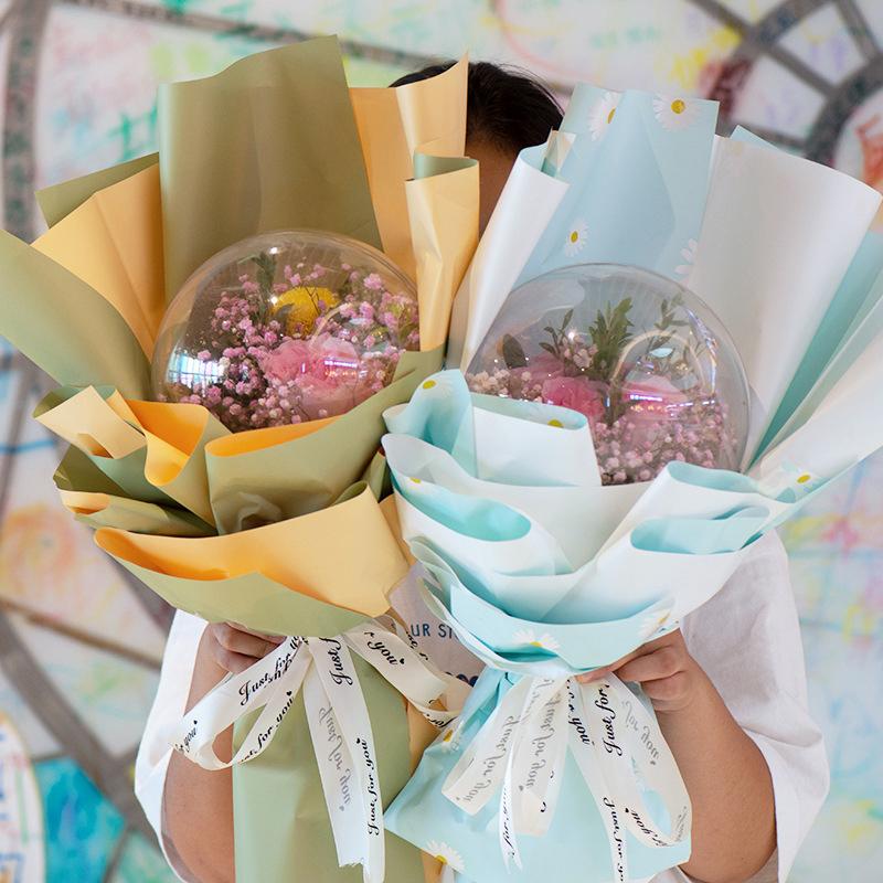 1Pc Transparent Acrylic Planet Love Heart Ball Packaging Gift Box Valentine'S Day Flowers Decor Snack Wrapping Gift Box