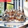 2D Winter Wonderland Acrylic Christmas Village Decor Snow House Snowman Warm Family Office Charming Holiday Party Decora Gifts