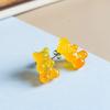 Wholesale Gummy Bears Studs Earrings For Women Teens Girls Gradient Color Sequin Bear Earring Fashion Zircon Birthday Gift