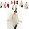 Stylish Winter Scarf And Poncho Versatile Knit Wrap For Women In Cozy Colors
