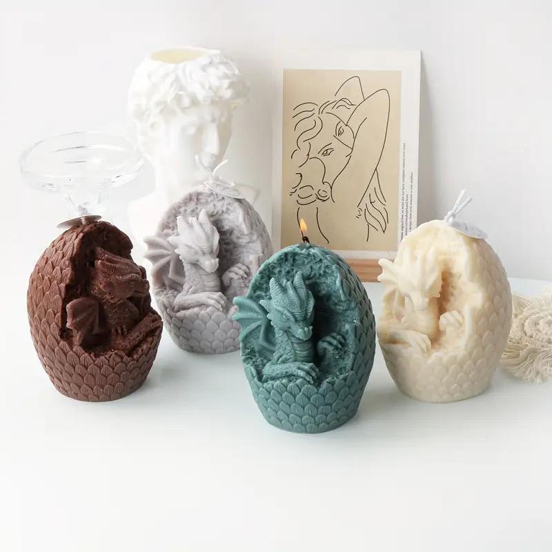 3D Dragon Egg Resin Mold Silicone Fondant Mould for DIY Crafts Cute Keychain Ornaments Animal Casting Mould Epoxy Resin Casting