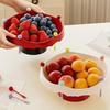 360° drehbare Obstschale mit Gabel Hohe Snack-Aufbewahrungsschale Wohnzimmer