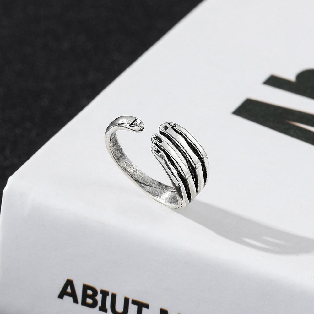 Bague ouverte à la paume et aux doigts Mode Bague de couple Bijoux Hip Hop Européens et Américains Mode