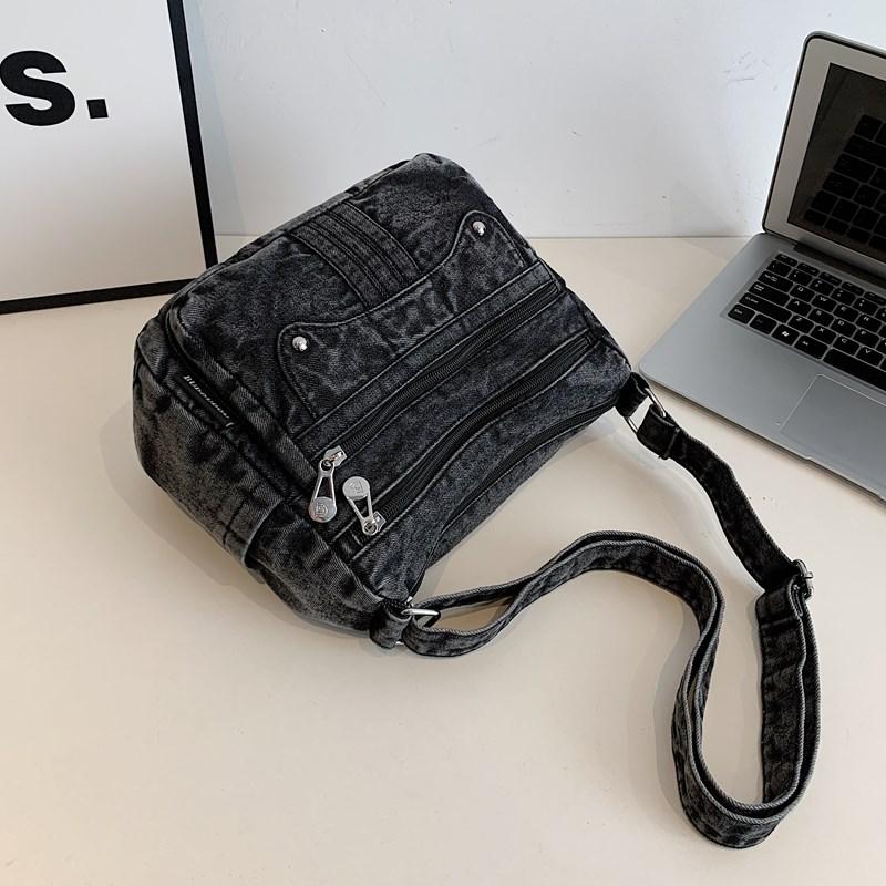 Casual Denim Crossbody Bag Women's Lightweight Commuter Shoulder Bag Fashionable New Style Versatile Korean Design