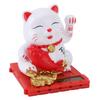 Solar Waving Cat Innovative Cute Solar   Cat Solar Powered Fortune Cat with Transparent Cover for Car Dashboard Cashier Desk Store