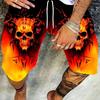 Totenkopf-Print Dämon Geist Dunkles Training Muay Thai Kickboxen Boxen MMA Shorts Unisex Fitnessstudio Fitness Workout Schnelltrocknend Elastischer Bund