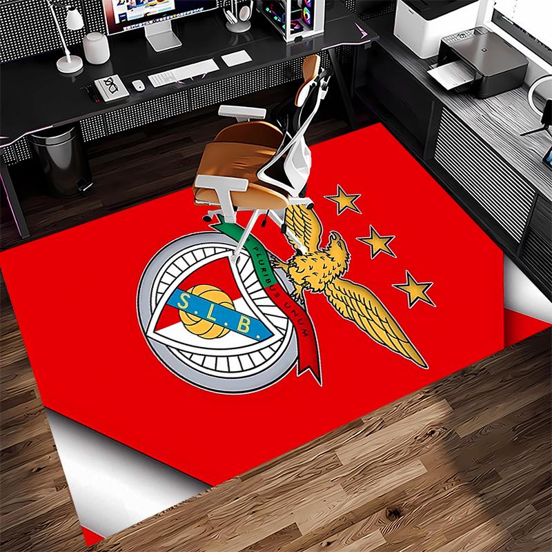 1pc Sport Lisboa e Benfica Print Area Rug - Soft,Washable Non-Slip Indoor Mat for Office Chairs,Living Room,Home Office Decorative Rug