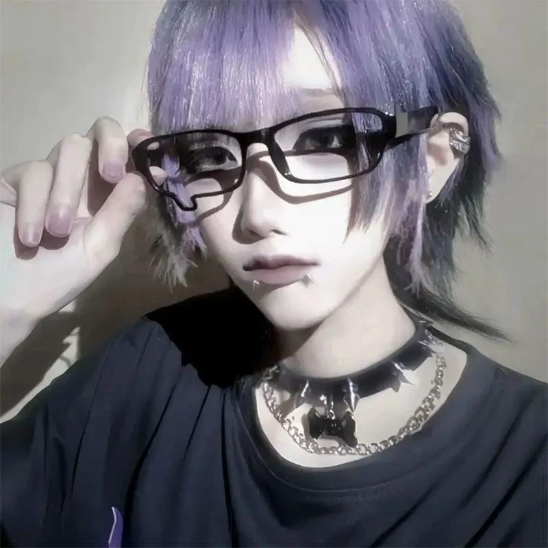 3 Style Black Red Cry Shed Tears Shape Eyeglasses Subculture Accessories Anime Role Cosplay Prop Anime Cosplay Celebrity Glasses