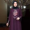 Women Plus Size Hijab Evening Dress Invitation Special Occasion Wedding High Quality Chiffon Fabric Muslim Turkish Stamp Sequin