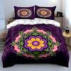 Mandala-Druck Drei-teiliges Dekorationsset Weiche bequeme Bettbezug-Bettwäsche-Set Enthalten 1*Bettbezug & 2*Kissenbezüge, Geschenk