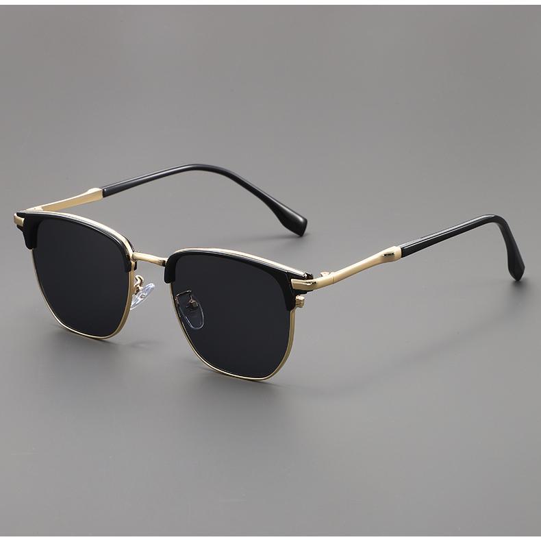 Retro dark green myopia sunglasses for men's polarized driving, high-end sunshade glasses for women