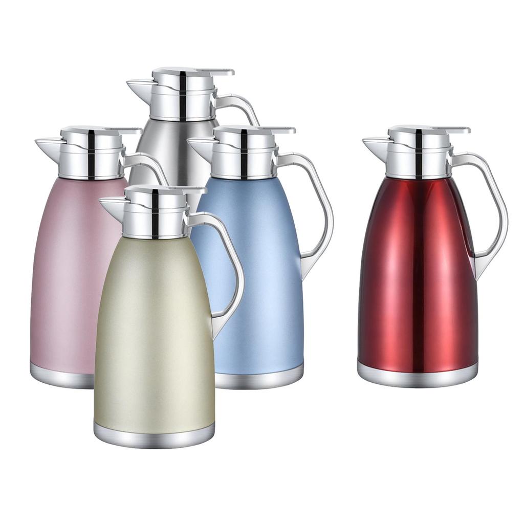 Bollitore Termico Isolato in Acciaio Inossidabile Multifunzionale 2,3L Caffettiera Tisaniera Caraffa Brocca per Caffetteria Cucina Casa Ufficio Tè