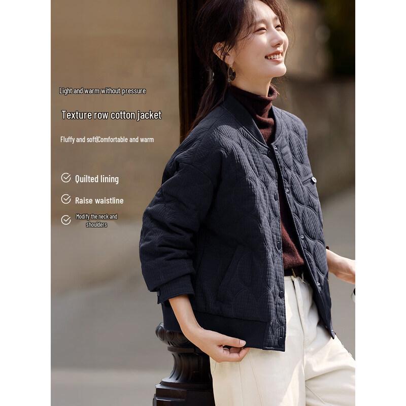 

XWI Women s Retro Textured Baseball Jacket M