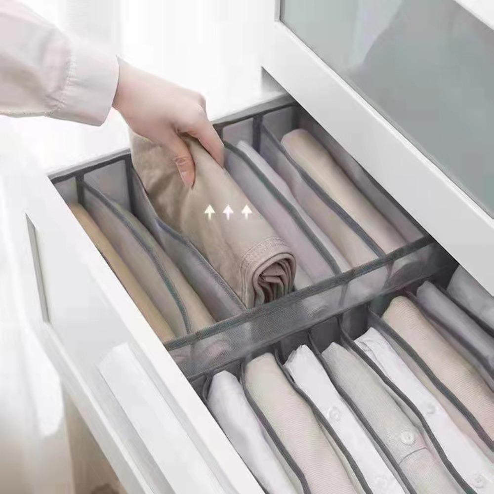 3PCS Washable Home Organization Drawer Divider Foldable Underwear Scarf Storage Pouch  Home & Living