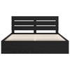 Bed Frame Black 200 x 200 cm Solid Pine Wood