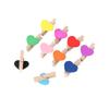 Shabby Chic Gifts Party Mini Heart Shaped Decor Supply Room Craft Wooden Photo Pegs Clips