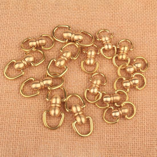 3 stk nøkkelring Vintage messing dobbel rotasjon nøkkelringer Praktisk slitesterk maskinvarekontakt for hjemmet