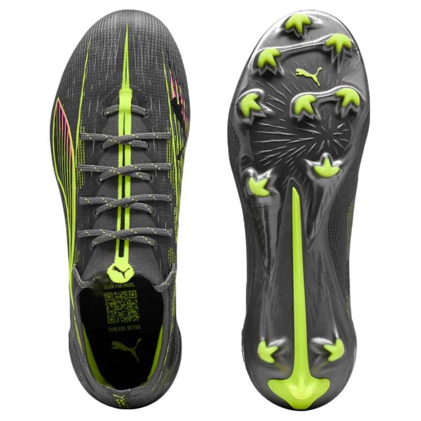 Puma Ultra 5 Ultimate FG Audacity Pack Unisex Sneakers Grey Matte-Aged-Silver Yellow-Alert 108159-03