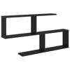 Wall Shelf Black Oak Effect 100 X 12 X 50.5 Cm Engineered Wood