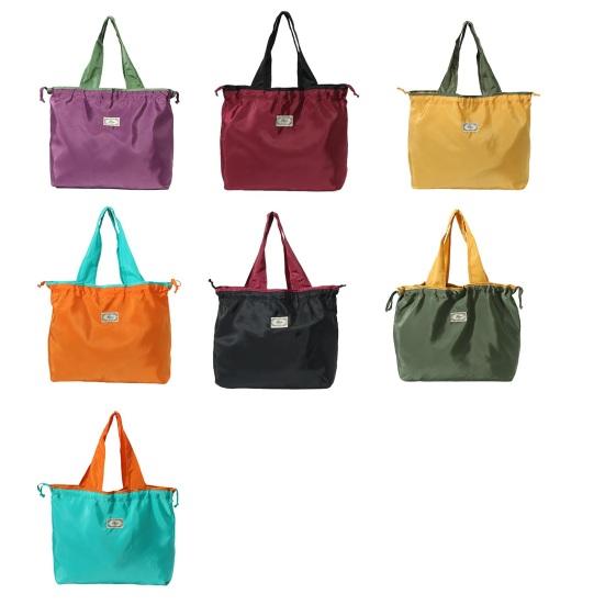 Foldable Shopping Bag Reusable Drawstring Grocery Bag Eco-Friendly Portable Tote Washable Nylon Shoulder Bag for Vegetables Fruits And Small Items
