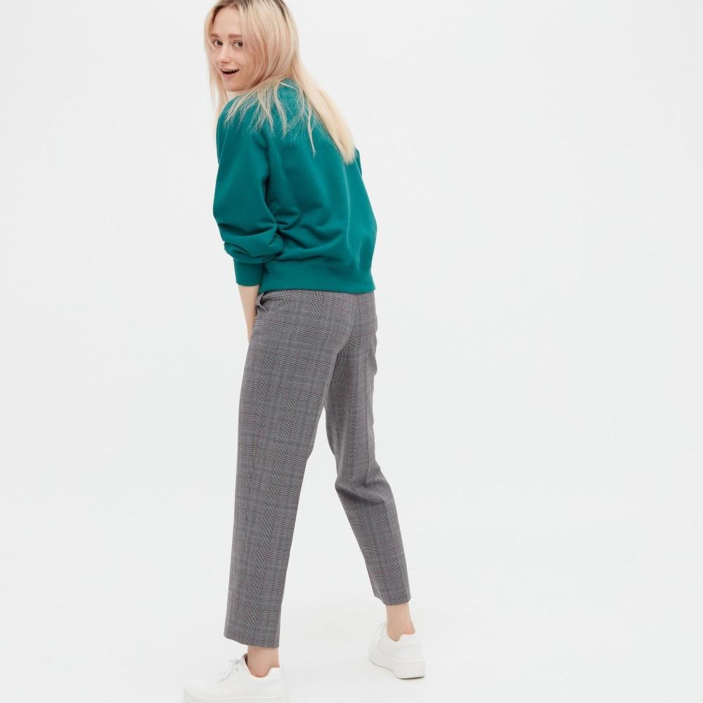 

UNIQLO JAPAN Умные брюки до щиколотки Glen Check2WAY StretchTaperedДлина 71см