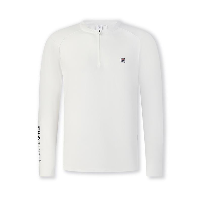 

Fila Универсальная Удобная Футболка с Длинным Рукавом и Молнией до Середины Мужские Топы Звездно-Белый A11M513217FWT M